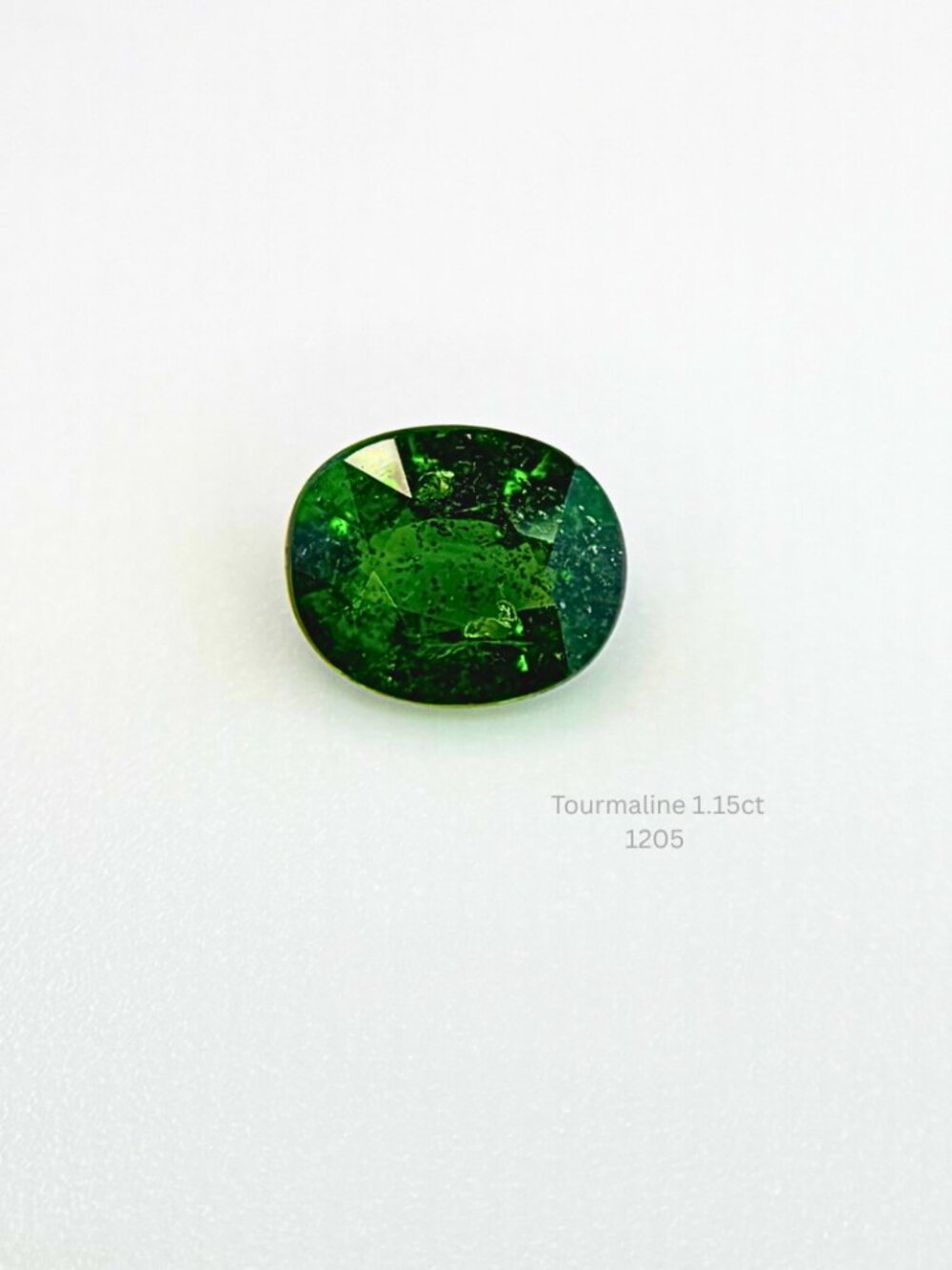 Loose Gemstone Green Tourmaline 1.15ct Oval Jewelry Making Supply Collector Gem